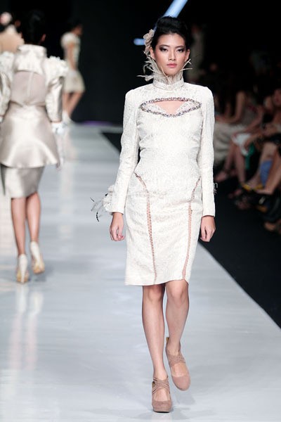 Jakarta, Indonesia - 21 Oktober. Lusiana Liauw L7. Jakarta Fashion Week 2014 at Senayan City. 21 Oktober 2013. Jakarta. [Foto: Mohammad Abduh/Wolipop]