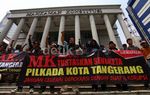 Aksi Menolak Pilkada Ulang Kota Tanggerang