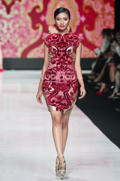 Jakarta, Indonesia - 21 Oktober. Imelda Kartini Concettismo. ESMOD Jakarta. Jakarta Fashion Week 2014 at Senayan City. 21 Oktober 2013. Jakarta. [Foto: Mohammad Abduh/Wolipop]