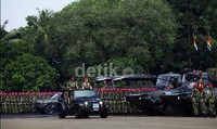 Sediktinya 3000 prajurit korps marinir hadir dalam acara tersebut.