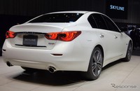 Mobil yang sudah diperkenalkan di berbagai pameran otomotif dunia sejak awal tahun 2013. Skyline terbaru memang menggunakan teknologi dan desain dari Infiniti. (dok. Response)