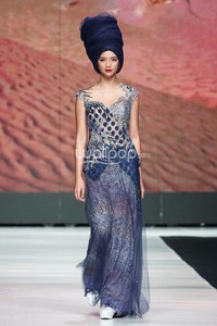 Jakarta, Indonesia - 22 Oktober. Misan Kopaka Ethnic Luxury. Jakarta Fashion Week 2014 at Senayan City. 22 Oktober 2013. Jakarta. [Foto: Mohammad Abduh/Wolipop]