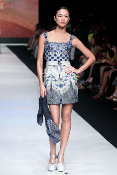 Jakarta, Indonesia - 22 Oktober. Misan Kopaka Ethnic Luxury. Jakarta Fashion Week 2014 at Senayan City. 22 Oktober 2013. Jakarta. [Foto: Mohammad Abduh/Wolipop]