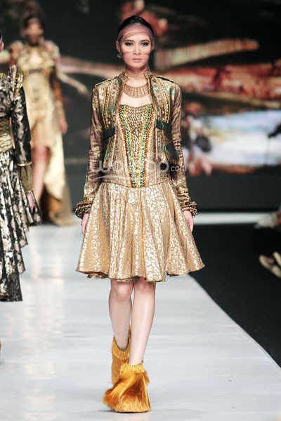Jakarta, Indonesia - 22 Oktober. Fomalhaut Zamel Byzansation. Jakarta Fashion Week 2014 at Senayan City. 22 Oktober 2013. Jakarta. [Foto: Mohammad Abduh/Wolipop]