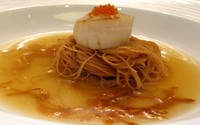 Mee Sua noodle with scallops in Kung Fu soup