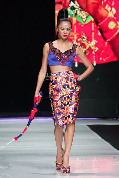 Jakarta, Indonesia - 22 Oktober. Angie Blaire Fearless. Jakarta Fashion Week 2014, at Senayan City. 22 Oktober 2013. Jakarta. [Foto: Mohammad Abduh/Wolipop]