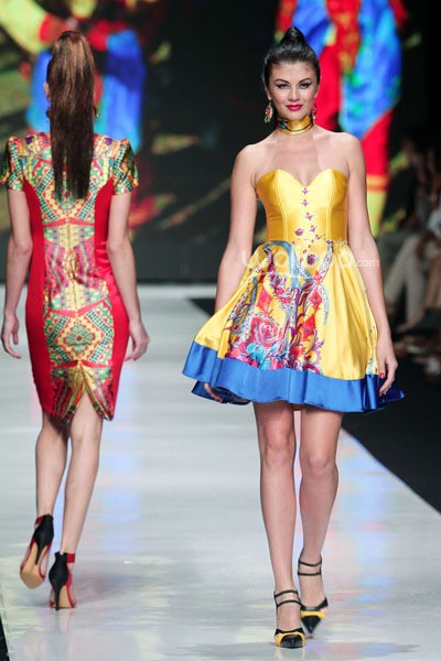 Jakarta, Indonesia - 22 Oktober. Angie Blaire Fearless. Jakarta Fashion Week 2014, at Senayan City. 22 Oktober 2013. Jakarta. [Foto: Mohammad Abduh/Wolipop]