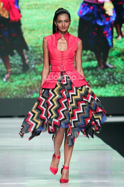 Jakarta, Indonesia - 22 Oktober. Angie Blaire Fearless. Jakarta Fashion Week 2014, at Senayan City. 22 Oktober 2013. Jakarta. [Foto: Mohammad Abduh/Wolipop]