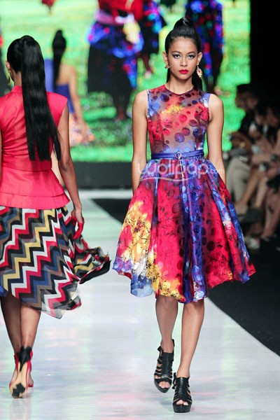 Jakarta, Indonesia - 22 Oktober. Angie Blaire Fearless. Jakarta Fashion Week 2014, at Senayan City. 22 Oktober 2013. Jakarta. [Foto: Mohammad Abduh/Wolipop]