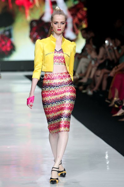 Jakarta, Indonesia - 22 Oktober. Angie Blaire Fearless. Jakarta Fashion Week 2014, at Senayan City. 22 Oktober 2013. Jakarta. [Foto: Mohammad Abduh/Wolipop]