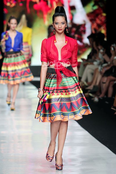 Jakarta, Indonesia - 22 Oktober. Angie Blaire Fearless. Jakarta Fashion Week 2014, at Senayan City. 22 Oktober 2013. Jakarta. [Foto: Mohammad Abduh/Wolipop]