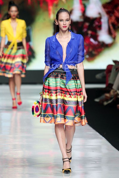 Jakarta, Indonesia - 22 Oktober. Angie Blaire Fearless. Jakarta Fashion Week 2014, at Senayan City. 22 Oktober 2013. Jakarta. [Foto: Mohammad Abduh/Wolipop]