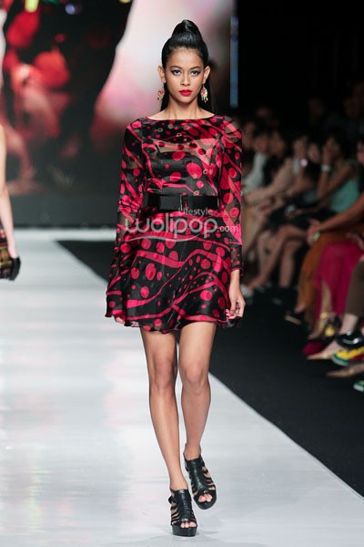 Jakarta, Indonesia - 22 Oktober. Angie Blaire Fearless. Jakarta Fashion Week 2014, at Senayan City. 22 Oktober 2013. Jakarta. [Foto: Mohammad Abduh/Wolipop]