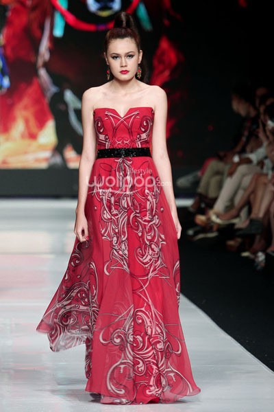 Jakarta, Indonesia - 22 Oktober. Angie Blaire Fearless. Jakarta Fashion Week 2014, at Senayan City. 22 Oktober 2013. Jakarta. [Foto: Mohammad Abduh/Wolipop]