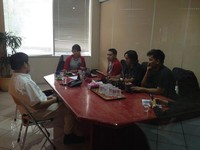 Interview untuk Yamaha Road Warriors siap dimulai! Ini peserta pertama yang diwawancara.