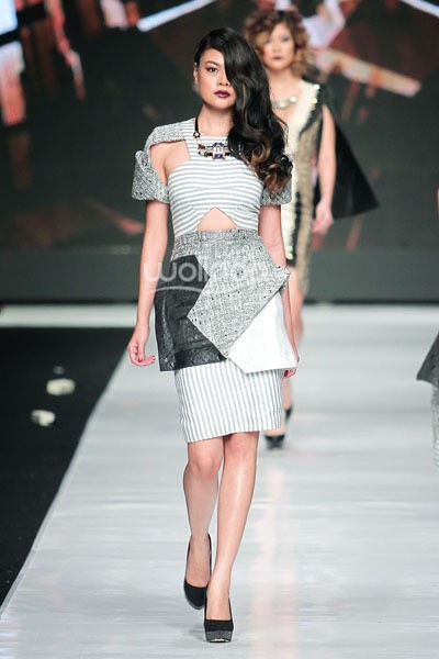 Jakarta, Indonesia - 23 Oktober 2013. Rinda Salmun, Hair Do by Irwan Doke It Girl of Fashion. Jakarta Fashion Week 2014 at Senayan City. Jakarta. [Foto: Mohammad Abduh/Wolipop]