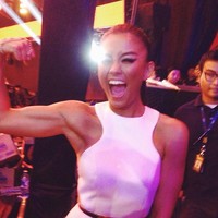 Otot pun terlihat dari lengan Agnes. (Instagram)