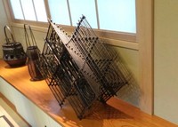 Karya dari 4 generasi keluarga Tanabe Chikuunsai. Dari kiri ke kanan milik Tanabe Chikuunsai I, Tanabe Chikuunsai II, Tanabe Chikuunsai III dan Shouchiku Tanabe (Hany/detikTravel)