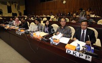 Rapat itu digelar antara lain untuk membahas rancangan peraturan bersama KPU, Bawaslu, DKPP tentang tata laksana penyelenggaraan Pemilu.