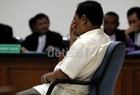 Luthfi Hasan dinilai terbukti melakukan korupsi dalam pengurusan kuota impor daging sapi dan pidana pencucian uang. Lamhot Aritonang/detikFoto.