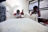 Pada Januari 2014 mendatang, jatah beras miskin naik menjadi 20 kg dari 15 kg. Jatah beras miskin itu ditujukan bagi 15,5 juta Rumah Tangga Miskin Sasaran (RTMS).