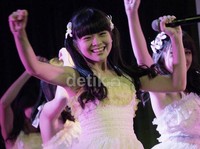 Lucunya Cindy Yuvia dengan rambut ikat dua. Rina/detikHOT.