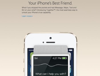 iWatch diharapkan juga dapat berkolaborasi dengan iPhone pengguna. Termasuk saat menggunakan jasa asisten digital Siri. (Kredit foto: Sourcebits)