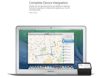 Tentunya, kemampuan iWatch juga diharapkan dapat bisa disinkronisasikan dengan MacBook. (Kredit foto: Sourcebits)