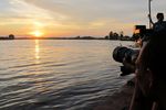 Seperti Ini Sunset Cantik di Sungai Musi