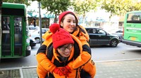 Si cantik Han Hye Jin menjadi partner Yoo Jae Suk di episode terbaru 'Running Man' ini. (SBS)