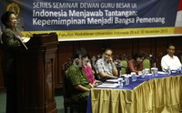 Selain Mega, Jokowi juga menjadi pembicara dalam seminar tersebut.