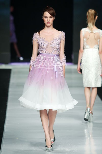 Jakarta, Indonesia - 24 Oktober. Hian Tjen La Romantic De La Femme. FASHION COUNCIL presents LPM GRADUATES. Jakarta Fashion Week 2014 at Senayan City. 24 Oktober 2013. Jakarta. [Foto: Mohammad Abduh/Wolipop]