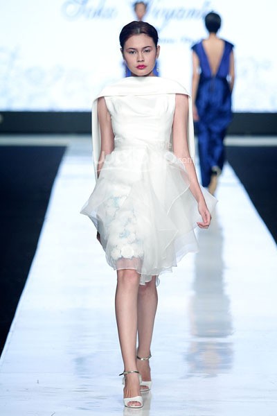 Jakarta, Indonesia - 23 Oktober. Soko Wiyanto Fiore. MAZDA YOUNG VIBRANT DESIGNERS Kodo soul of motion. Jakarta Fashion Week 2014 at Senayan City. 23 Oktober 2013. Jakarta. [Foto: Mohammad Abduh/Wolipop]