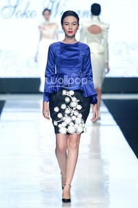 Jakarta, Indonesia - 23 Oktober. Soko Wiyanto Fiore. MAZDA YOUNG VIBRANT DESIGNERS Kodo soul of motion. Jakarta Fashion Week 2014 at Senayan City. 23 Oktober 2013. Jakarta. [Foto: Mohammad Abduh/Wolipop]