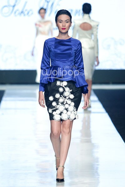 Jakarta, Indonesia - 23 Oktober. Soko Wiyanto Fiore. MAZDA YOUNG VIBRANT DESIGNERS Kodo soul of motion. Jakarta Fashion Week 2014 at Senayan City. 23 Oktober 2013. Jakarta. [Foto: Mohammad Abduh/Wolipop]