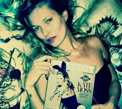 Bangga dengan hasil kerjanya untuk Playboy, ia mem-posting foto di tempat tidur sambil memegangi majalahnya. Foto ini pun di-regram oleh akun instagram Playboy sebelum ia menghadiri British Fashion Awards keesokan harinya.