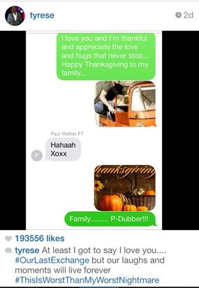 Paul Walker Naik Bajaj dan Ucapan Thanksgiving Terakhir dari Tyrese Gibson