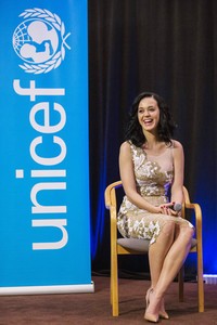 Sebagai Goodwill Ambassador UNICEF, Katy siap membantu anak-anak muda yang mengalami kemiskinan, kekerasan, pelecehan, dan terlantar untuk mencari jati diri. REUTERS/Lucas Jackson.