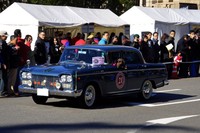 Nissan Cedric Deluxe buatan tahun 1963. Pameran ini sengaja dibuat untuk mengenang jasa mobil ini bagi industri otomotif saat ini. (dok Toyota).
