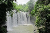 Air terjun Temam berada di Kelurahan Rahma, Kecamatan Lubuklinggau Selatan 1, Lubuklinggau, Sumsel. Perjalanan ke sana dapat ditempuh dengan mobil atau sepeda motor. Air terjun Temam bentuknya beda dengan air terjun pada umumnya (Afif/detikTravel)