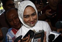 Airin dimintai keterangan sebagai saksi seputar kasus suap sengketa Pilkada Lebak. Lamhot Aritonang/detikFoto.