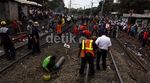 Lokasi Tabrakan KRL Jadi Tontonan Warga