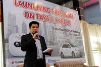 Direktur Keuangan Express Group David Santoso memberikan sambutan. (Nurizzati Bukhari).