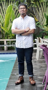 Bams saat ditemui di LIO Gallery, Kemang Jl. Kemang Timur Raya no 50, Jakarta Selatan, Rabu (11/12/2013). Noel/detikHOT.