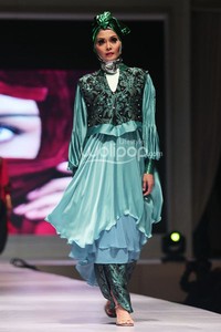 Nina A Zura Exotic Ethnic. IPBM Jabar collection 2014 at Ballroom Trans Luxury Hotel. Bandung. 09-Desember-2013. [Foto: Mohammad Abduh/Wolipop]