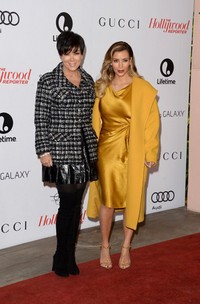 Kim bersama ibunya, Kris Jenner. Jason Merritt/Getty Images/AFP.     