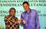 PBSI-Kemendikbud Teken MoU Liga Pendidikan Bulutangkis