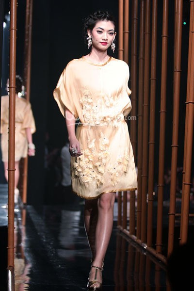 Arantxa Adi Collections 2014 The V.I.P.s. ABSOLUT Country of Sweden ELYX at Grand Balroom Hotel Kempinski. 11 Desember 2013. Jakarta. [Foto: Mohammad Abduh/Wolipop]