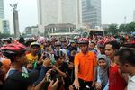 Bersepeda Pagi di Bunderan HI, Jokowi Diserbu Warga