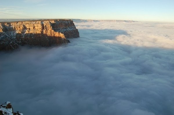 Fenomena Langka, Grand Canyon Diselimuti Kabut Tebal!